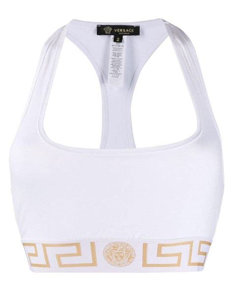 white versace sports bra|Versace bralette.